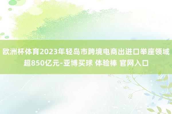 欧洲杯体育2023年轻岛市跨境电商出进口举座领域超850亿元-亚博买球 体验棒 官网入口